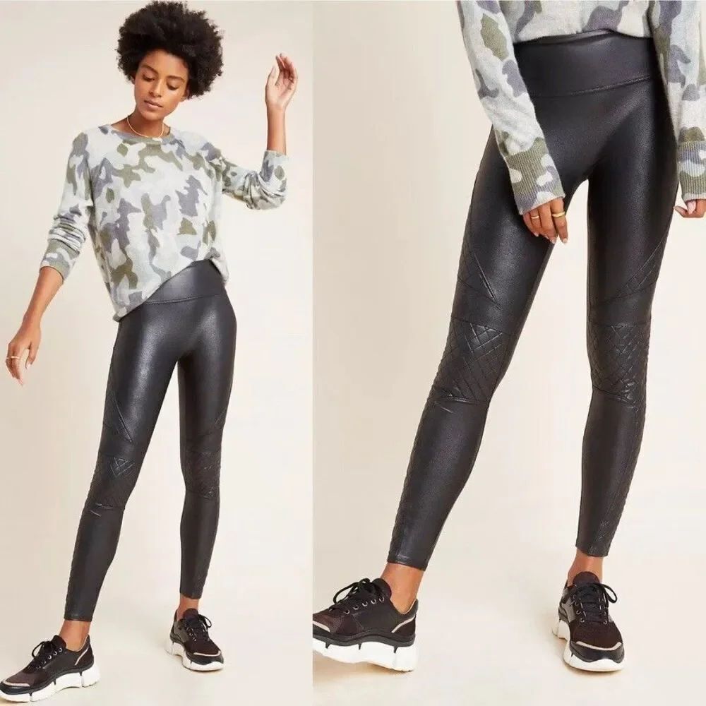 Anthropologie Anthropologie Spanx Quilted Faux Leather Leggings XS NWT